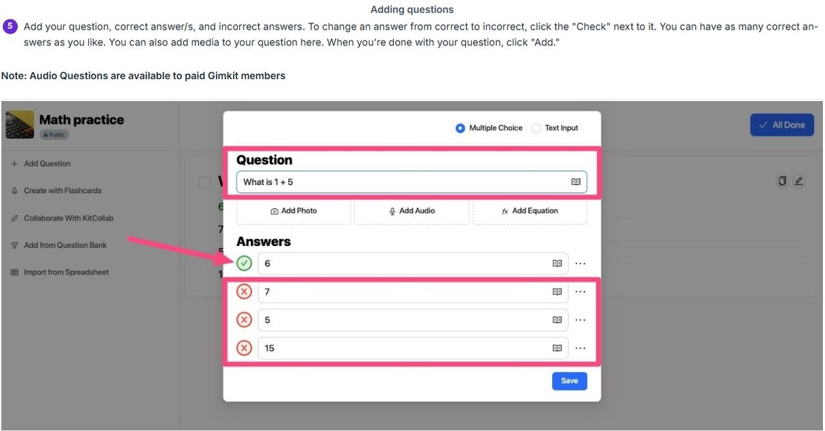 Add |Questions to Your Kit
