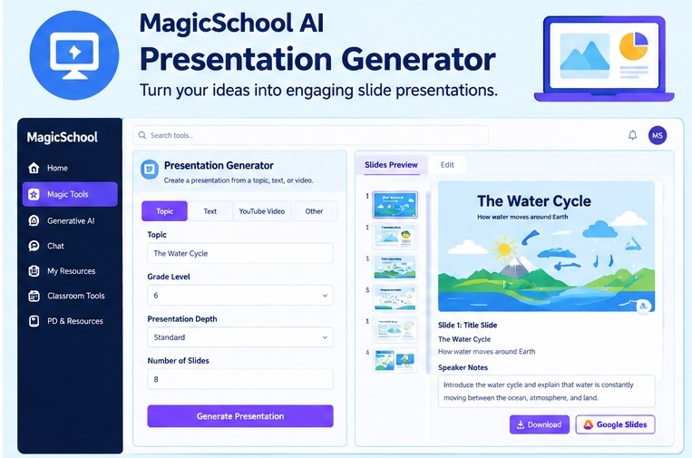 MagicSchool AI Presentation Generator